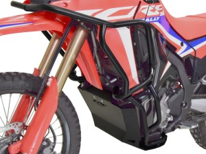 Zestaw Bunkier do Honda CRF 300 Rally -  czarny + osłona aluminiowa czarna + nakładki na gmole