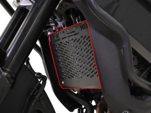 Osłona chłodnicy do KAWASAKI KLE 500 (2025 - ...) - aluminiowa czarna